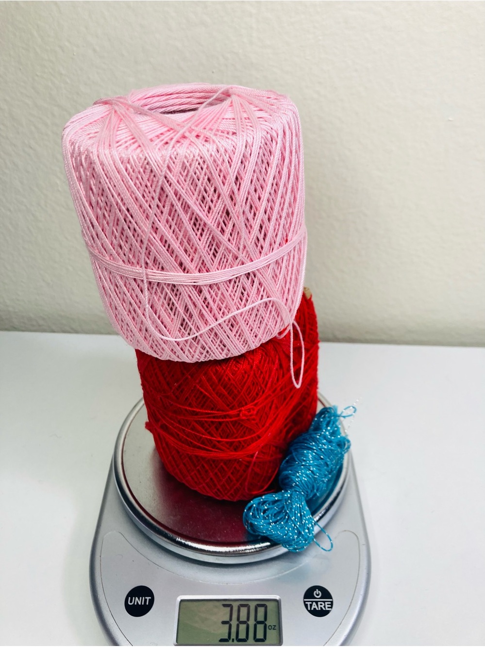 3.88 oz Pink & Red Cotton Thread Bundle